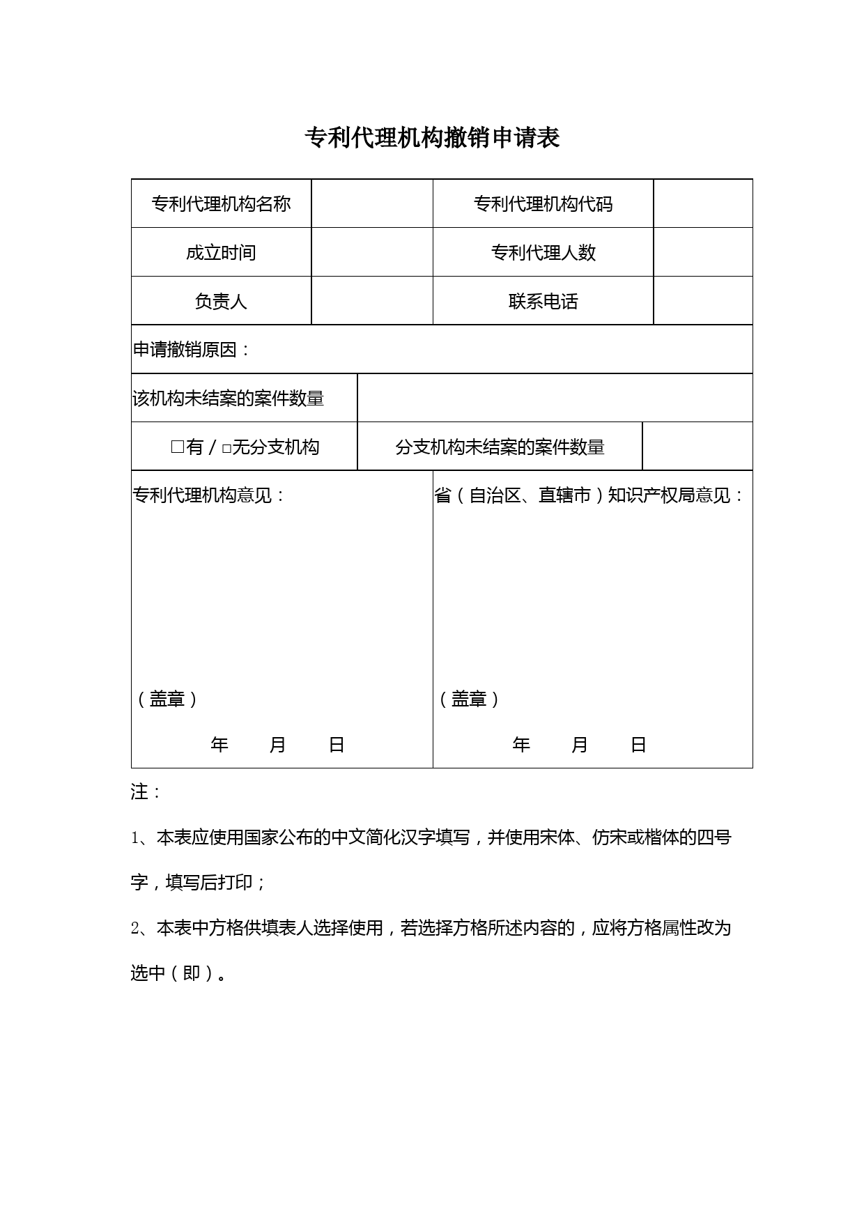专利代理机构合同解除协议模板及申请流程说明