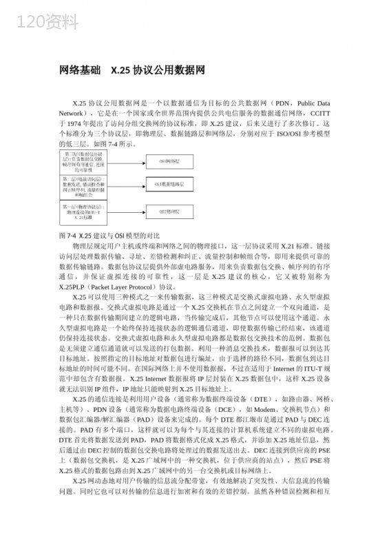 网络基础--X.25协议公用数据网