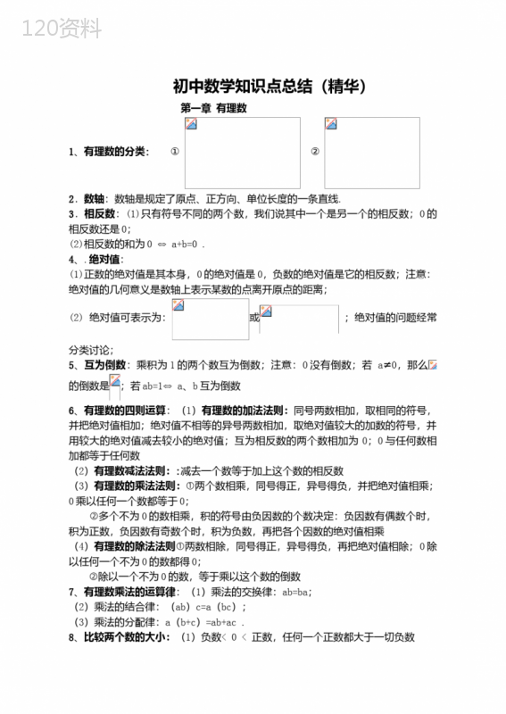 人教版初中数学知识点总结(精华)_323777 (1)