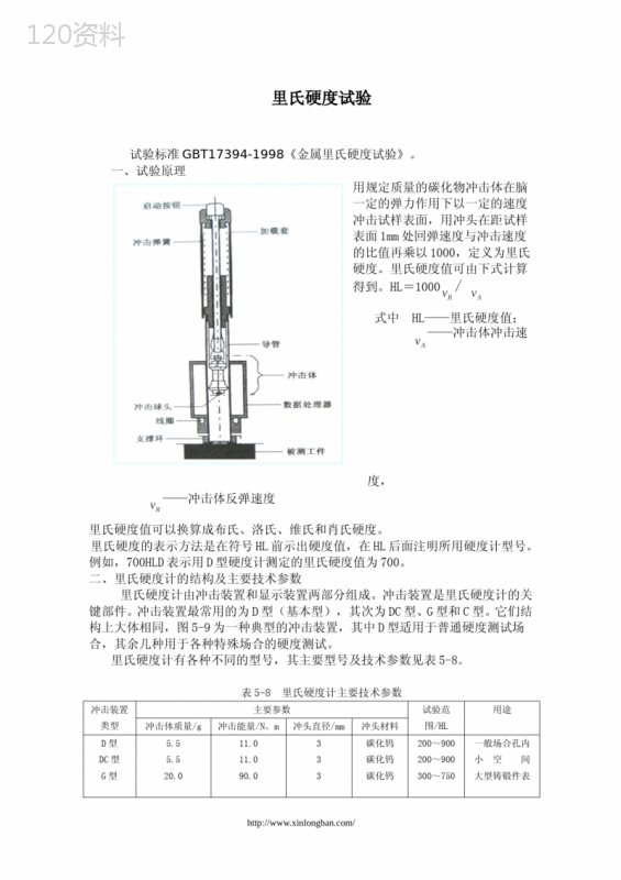 里氏硬度试验