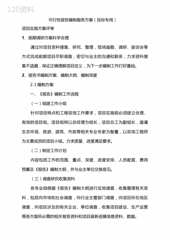 可行性报告编制服务方案(投标专用) (1)