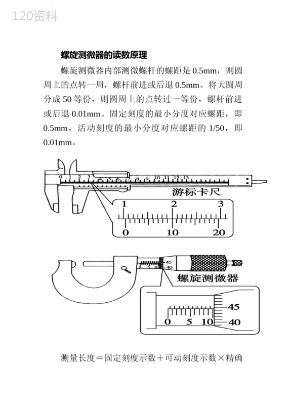 螺旋测微器的读数原理