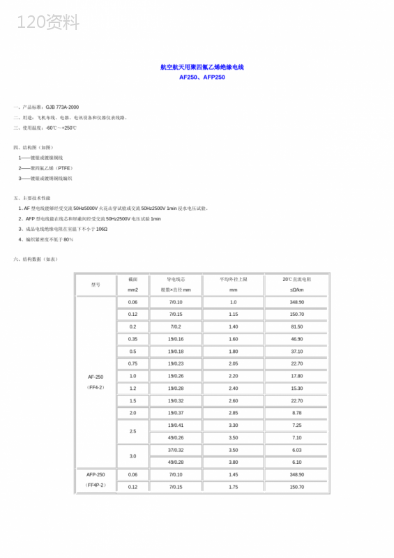 高温导线规格及安全电流计算