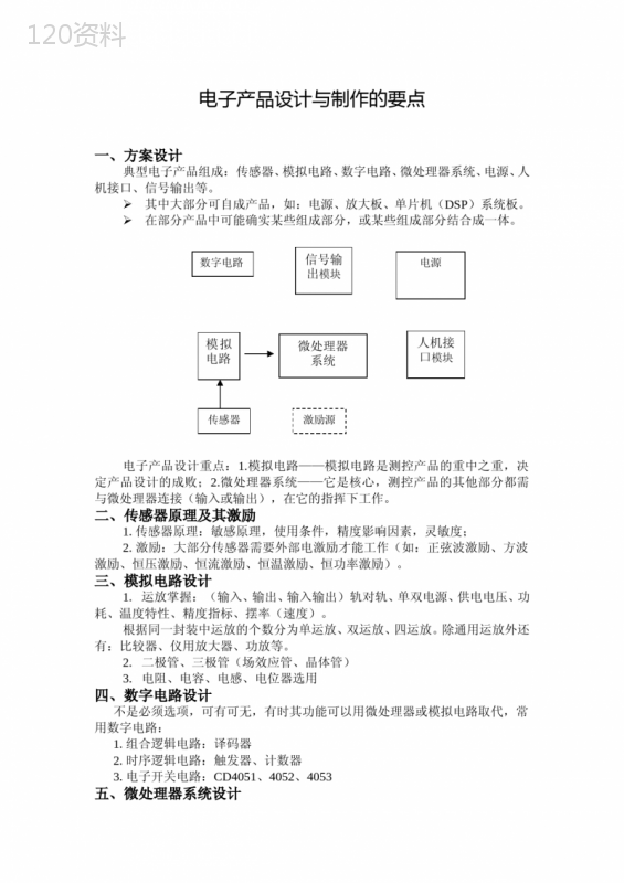 电子产品设计与制作的要点