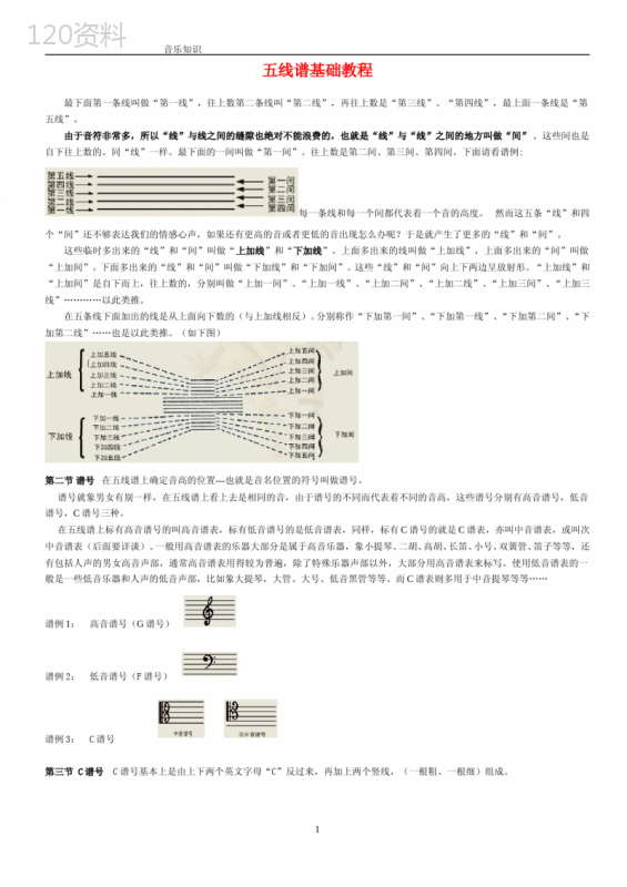 《五线谱基础教程》