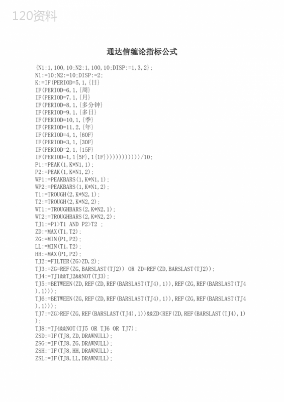 炒股的公式通达信缠论指标公式