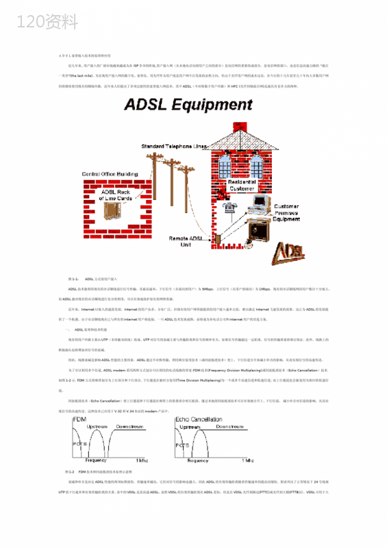 ADSL宽带接入技术的原理和应用