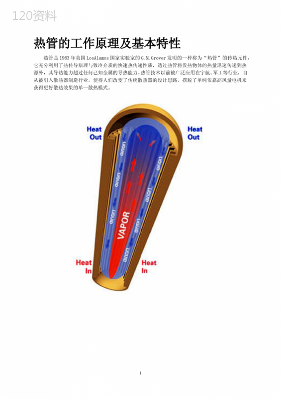 热管的工作原理及基本特性