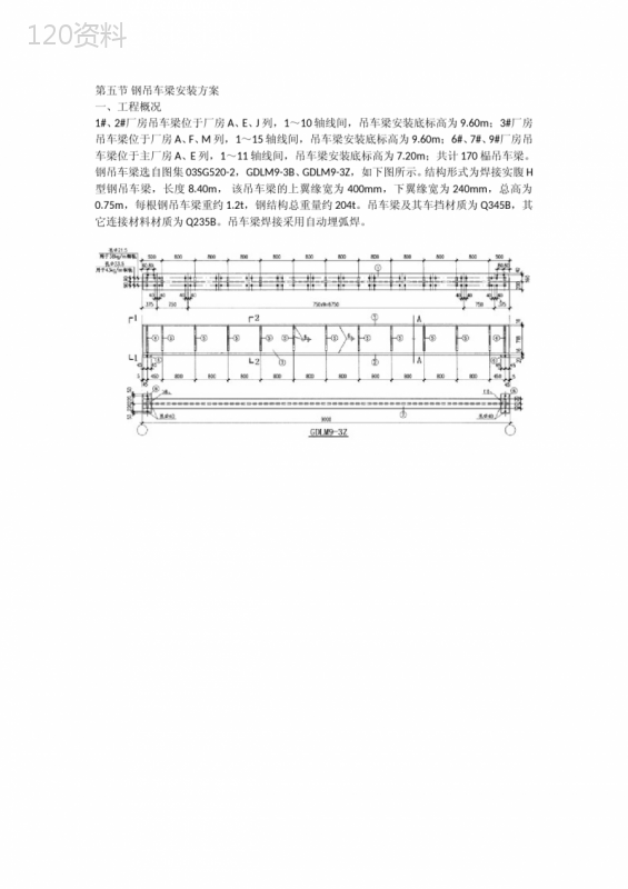 钢吊车梁选自图集