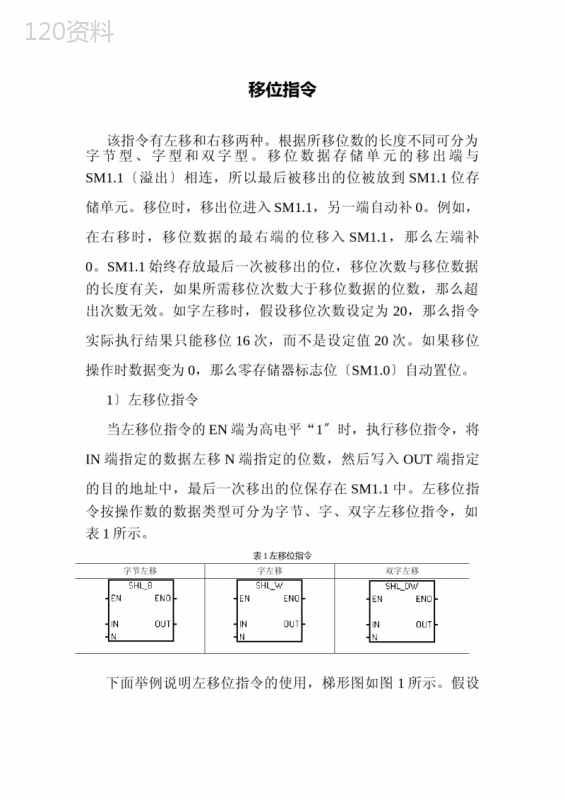 电气自动化技术《电子教材--移位指令》