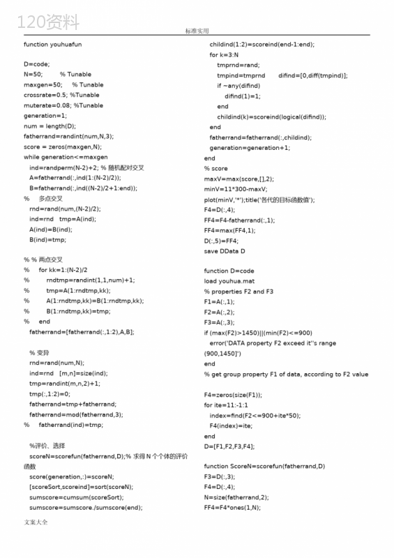 遗传算法matlab代码 (1)