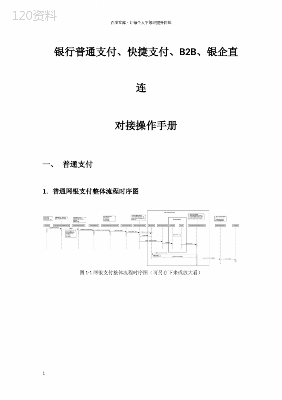 银行普通支付快捷支付银企直连对接操作手册