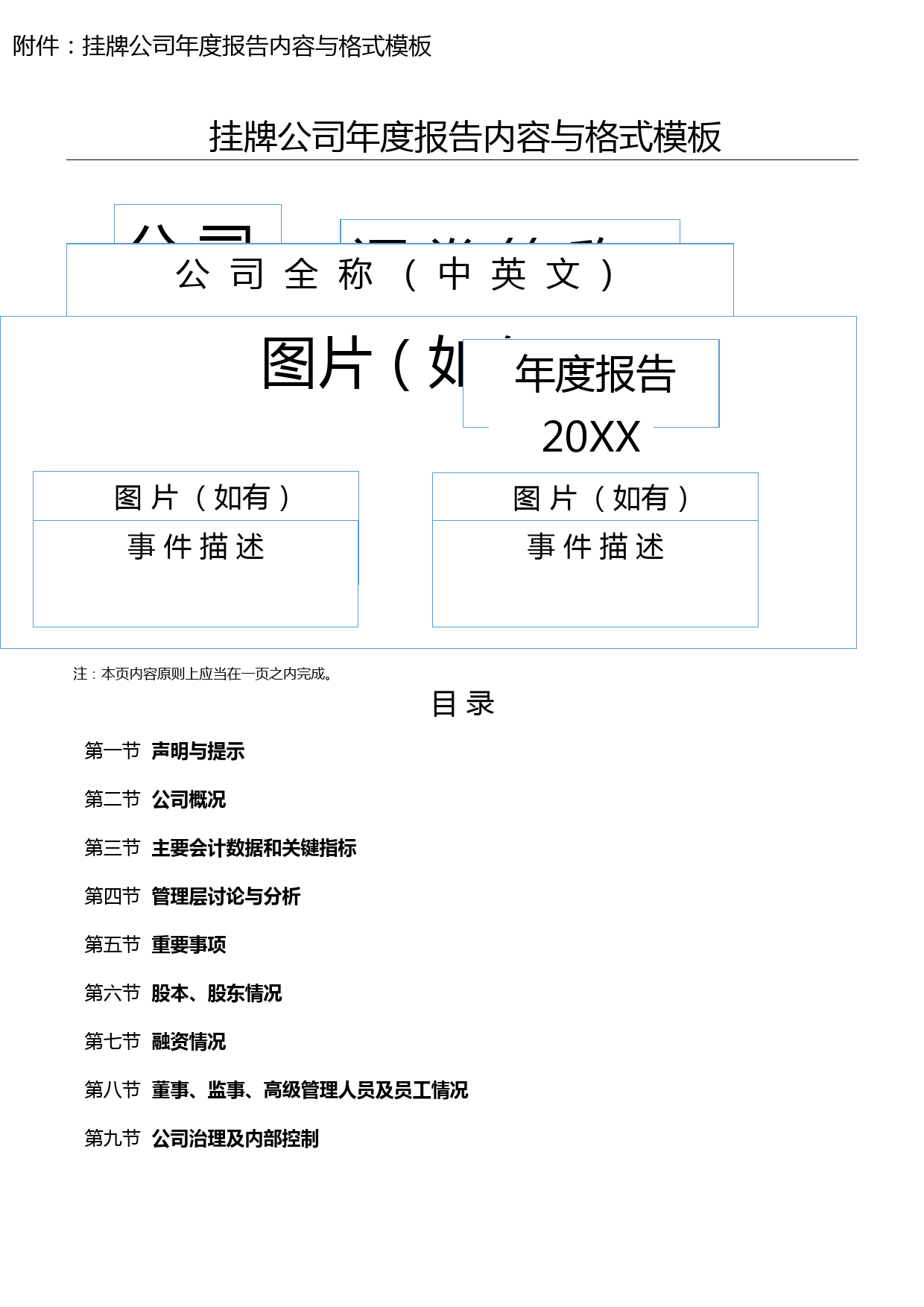 新三板挂牌公司年度报告内容与格式模板某