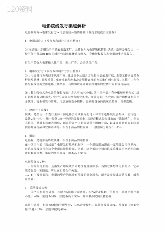 电影院线发行渠道解析