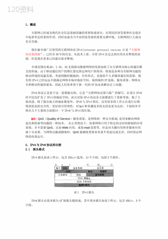 IPV6和IPV4比较