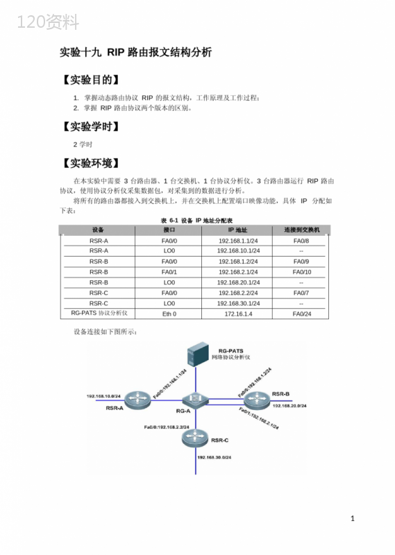 【RIP-路由报文结构分析】