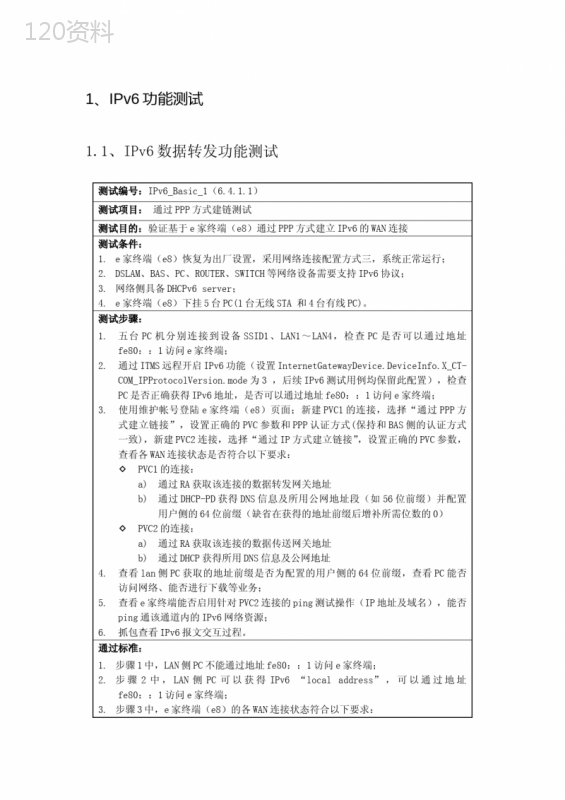 IPv6功能测试