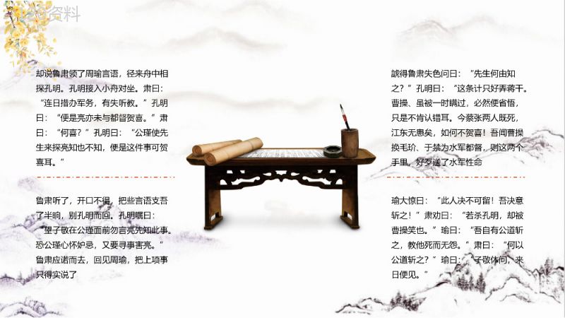 《三国演义》著名章节草船借箭艺术特色分析名著鉴赏课件PPT模板.pptx