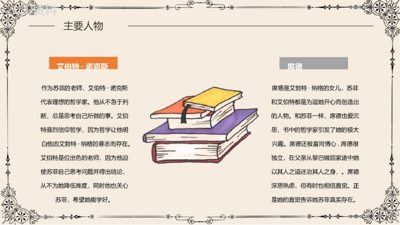 乔斯坦贾德所著长篇小说《苏菲的世界》文学作品导读好词好句摘抄鉴赏课件PPT模板.pptx