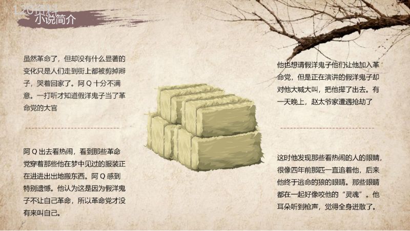 鲁迅代表作《阿Q正传》小说导读经典片段摘抄及鉴赏课件通用PPT模板.pptx