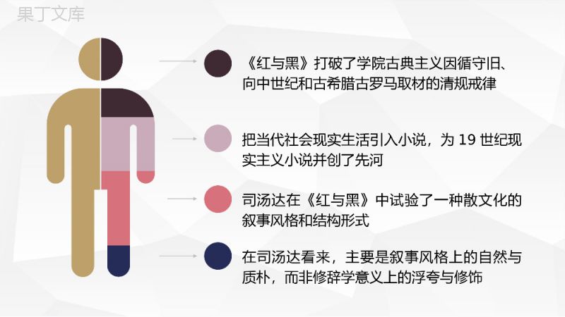 司汤达代表作《红与黑》小说阅读赏析作品好句摘抄课件PPT模板.pptx