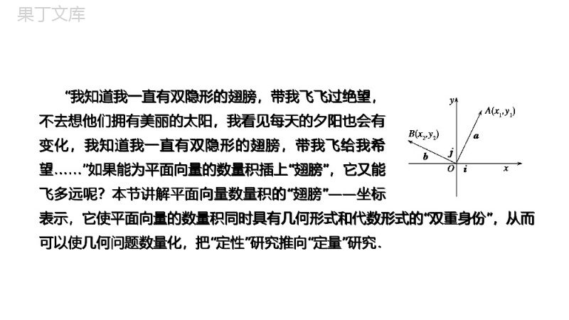 《平面向量数量积的坐标表示模夹角》高一年级下册PPT课件.pptx