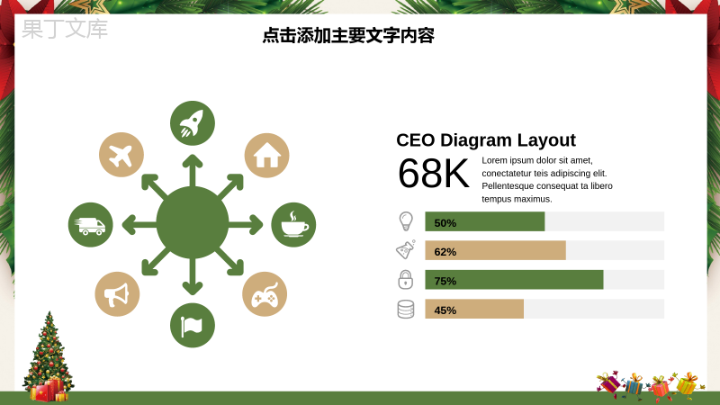 圣诞树简约圣诞节日快乐活动PPT模板.pptx