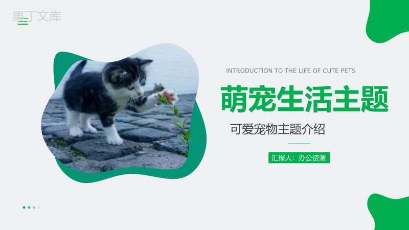 可爱萌宠生活主题介绍PPT模板.pptx