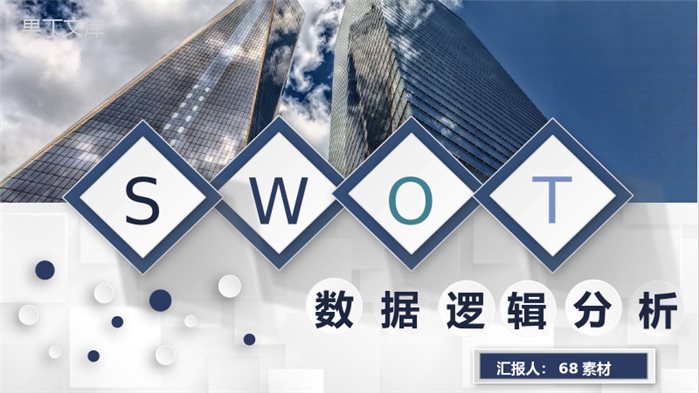 企业项目数据逻辑SWOT优劣势分析专用PPT模板.pptx