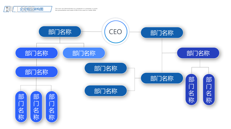 简洁大气企业组织架构图PPT模板.pptx