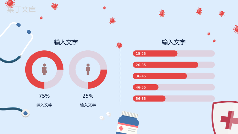 创意医疗护理行业工作情况总结汇报个人卫生防护知识普及讲座PPT模板