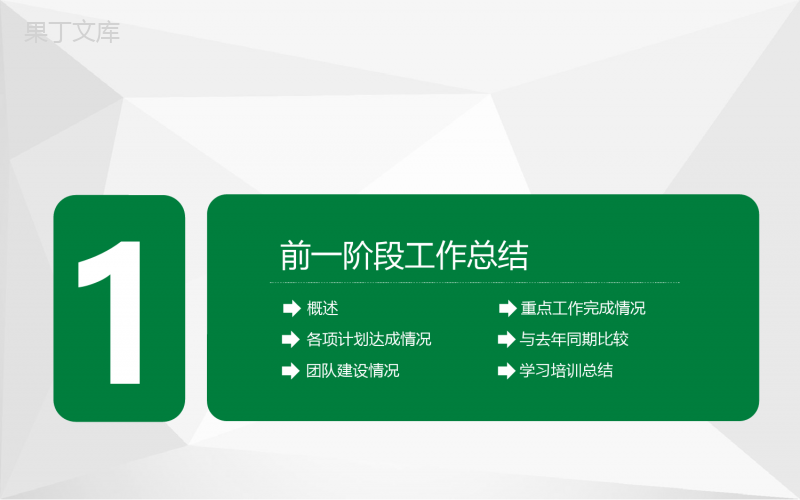绿色简约年终总结会议报告工作汇报PPT模板