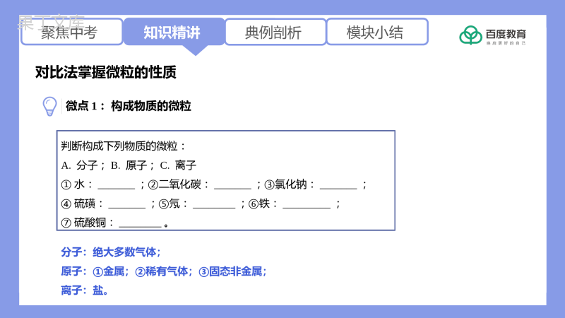 2021-2022初中化学专题复习(对比法掌握微粒的性质)精品课件