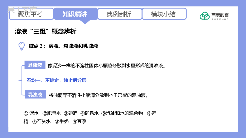 2021-2022初中化学专题复习(溶液的“三组”概念辨析)精品课件