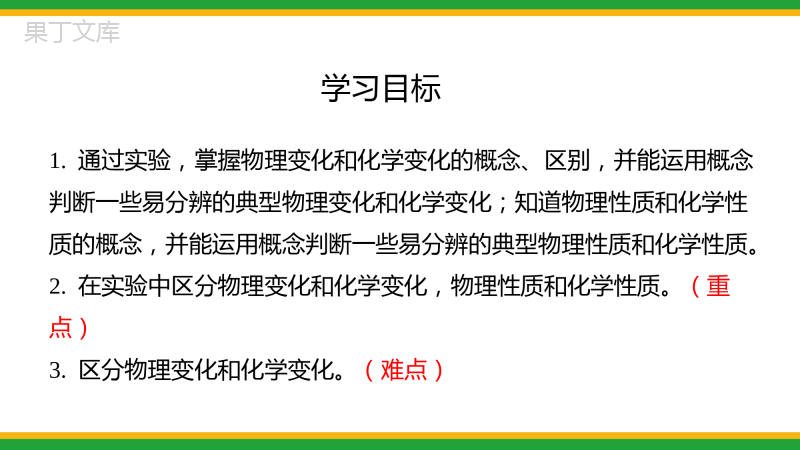 2021人教版初中化学九年级(上)物质的变化和性质同步备课精品课件