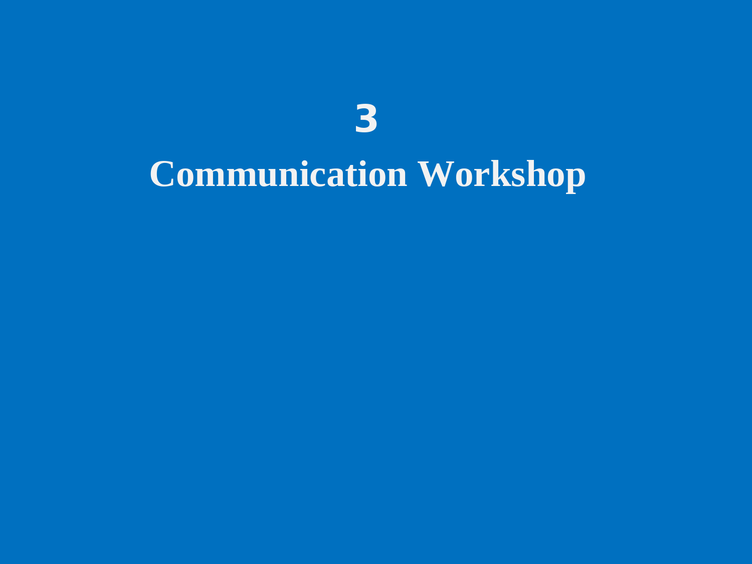 3Communication-Workshop