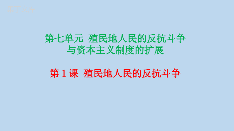 《殖民地人民的反抗斗争》参考课件3