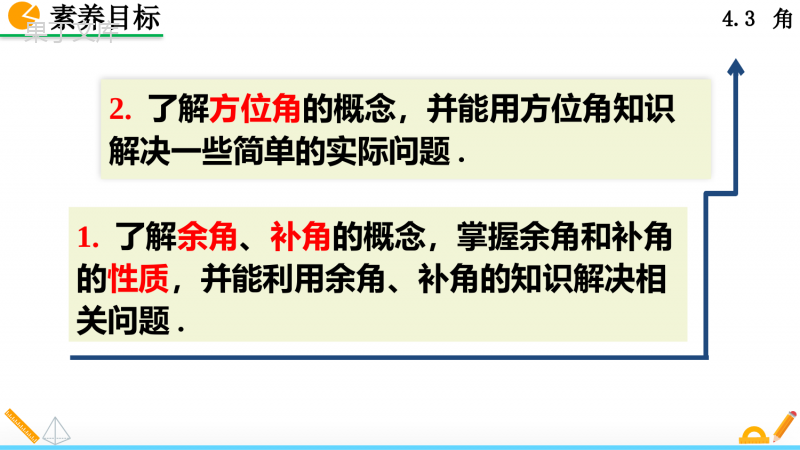 人教版七年级上册数学余角和补角