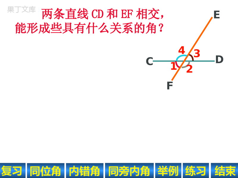 人教版七年级下册数学：5.1.3同位角、内错角、同旁内角课件