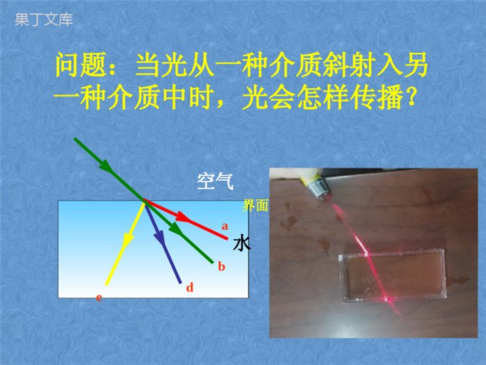 八年级上册物理第四章光现象第四节光的折射