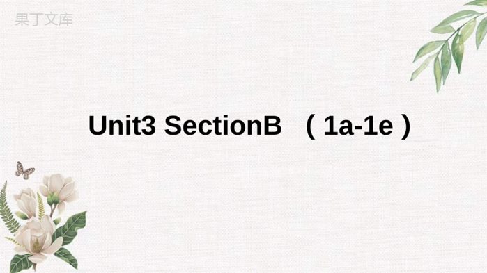 2022-2023学年人教版英语九年级全册-Unit3-SectionB(1a-1e)课件