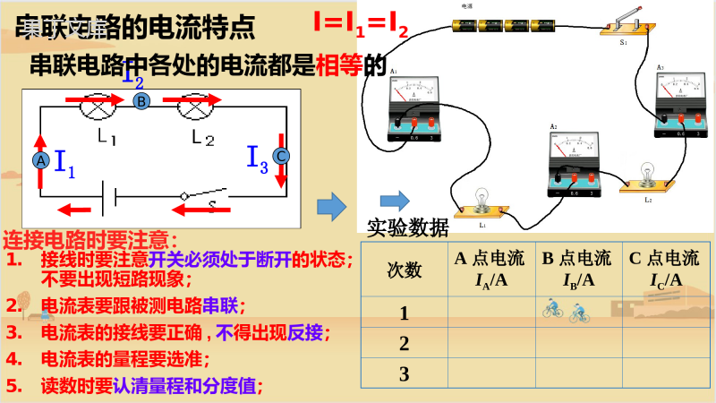 2022-2023学年沪教版(上海)物理九年级第一学期-串联电路-课件