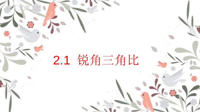 2022年秋青岛版初中数学九年级上册--锐角三角比-课件