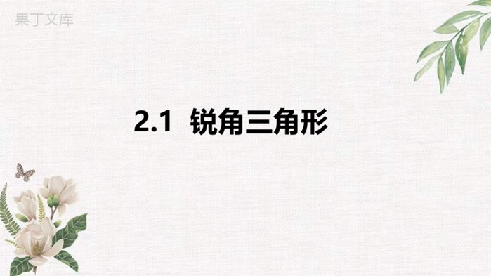 2022年秋鲁教版(五四制)数学九年级上册---锐角三角形-课件