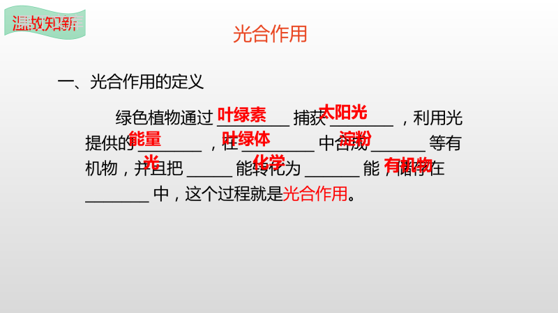 光合作用吸收二氧化碳释放氧气-2022-2023学年七年级生物上学期同步优质课件(人教版)