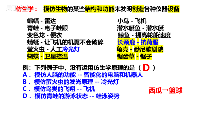 动物运动的方式课件2022-2023学年北师大版生物八年级上册