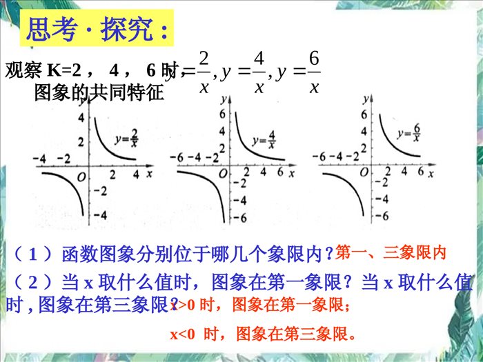 北师大版---九年级上册--反比例函数的图像-优质课件与性质二-复习优质课件