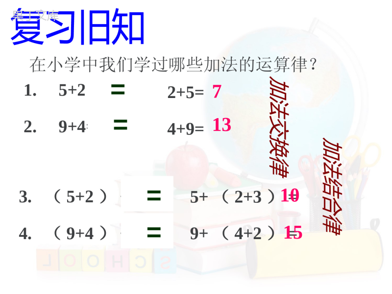 有理数的加法运算律