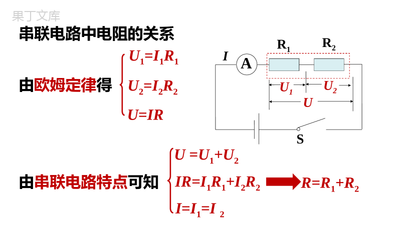 欧姆定律在串、并联电路中的应用++2022-2023学年人教版物理九年级