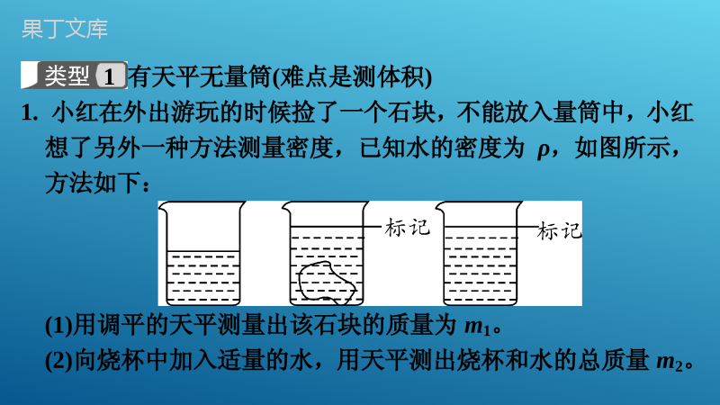 2023年中考物理大一轮复习讲义1--专题一-特殊方法测密度